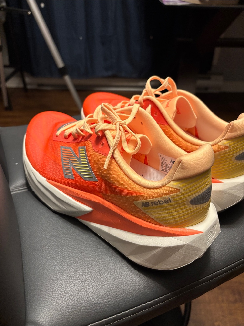 New Balance Kids Orange and Peach Running Sneakers